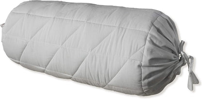 Saffron Quilted Bolster Pillow Cover (Brown, 8" Diameter x24 Long (20 cm x 60 cm))