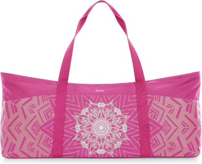 Gonex Yoga Mat Bag, Extra Canvas Gym Bag with Waterproof Pocket Metal Zipper, Fits Mat & Blocks, Stylish Yoga Mat Carrier for Women, Ideal for Yoga, Pilates, Workout, Travel