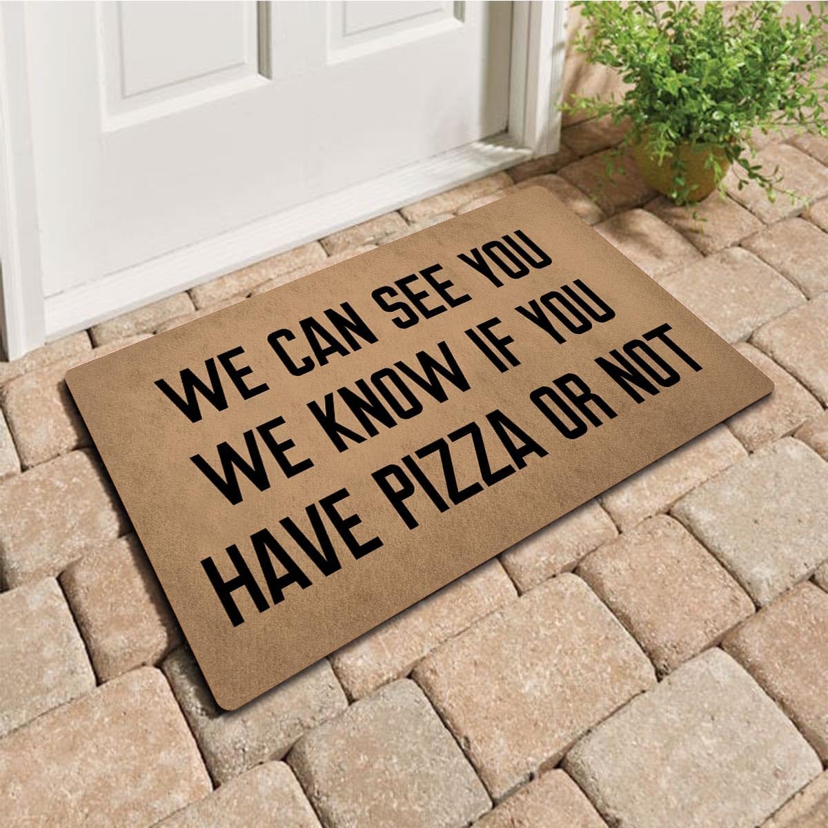 MELODADDY Funny Welcome Doormat Front Door Decor Rugs with Rubber Back 30"(L) x 18"(W) Personalized Matt Outside Entrance (Leave Your Worries At the Door Yoga Meditation Namaste)