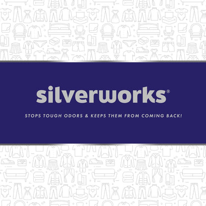 SilverWorks! Fabric Spray Odor Eliminator For Home - Powerful, Natural Silver Ion Deodorizing Technology - Clothes, Furniture And Couch Deodorizer Odor Eliminator And Refresher Spray -16.9oz