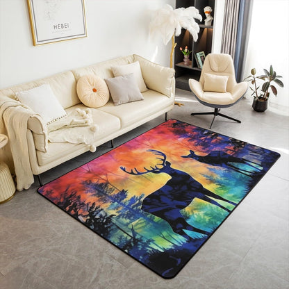 jejeloiu Yoga Chakras Area Rug 5x7, Boho Mandala Rugs for Living Room Bedroom for Kids Boys Girls Room Decor, Yoga Lover, Rainbow Chakras Indoor Floor Mat