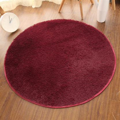 Plush Round Rug Soft Indoor Modern Area Rugs Yoga Mat for Children Bedroom Home Decor Nursery Grey 2 Feet