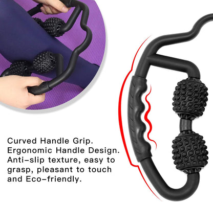Cellulite Massage Tool, Anti-Cellulite Roller- Lymphatic Drainage Massager - Muscle Roller, Deep Fascia Massage, Dimpled Skin Removal, Legs/Thighs/Buttocks, Smooth Skin (14 Wheel - Blue)