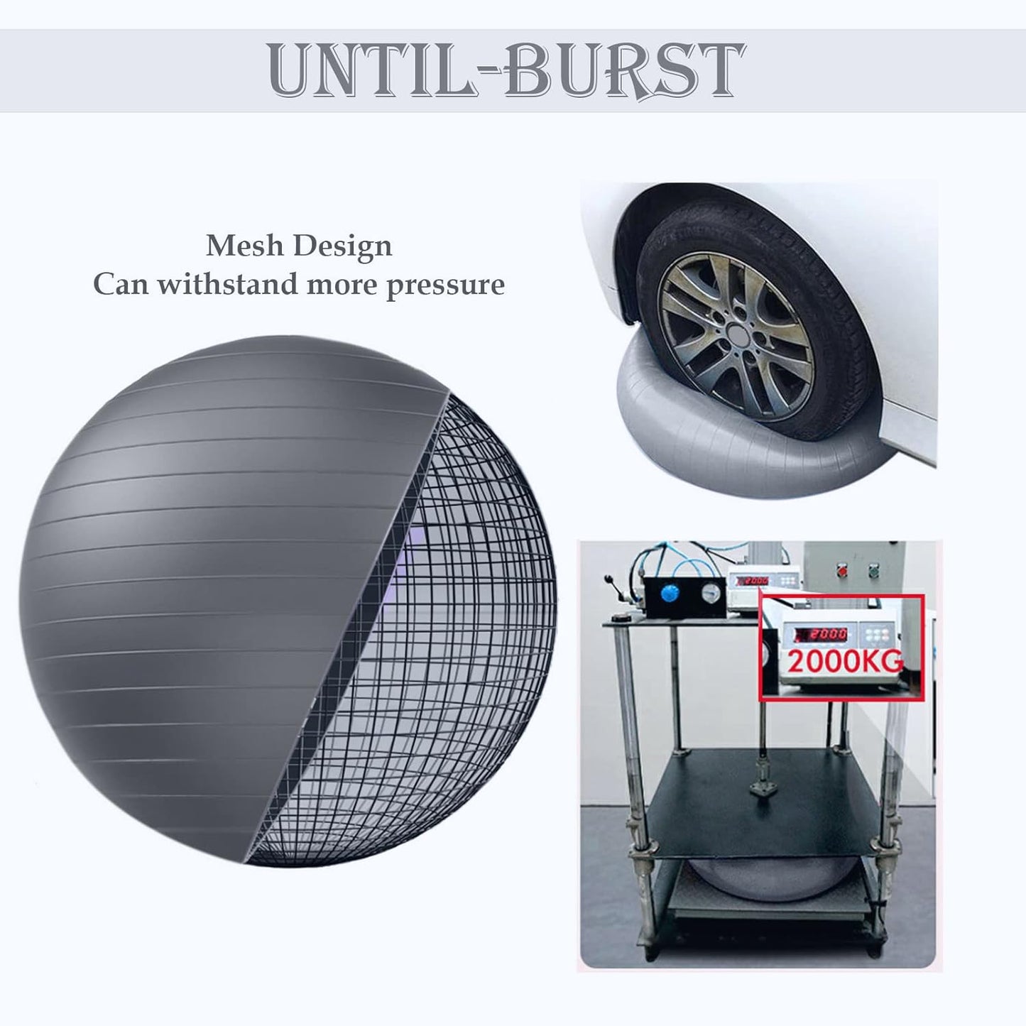 PL-0003 Soft Exercise Ball, Anti-Burst Yoga Ball Chair Supports 2200lbs PL-0003