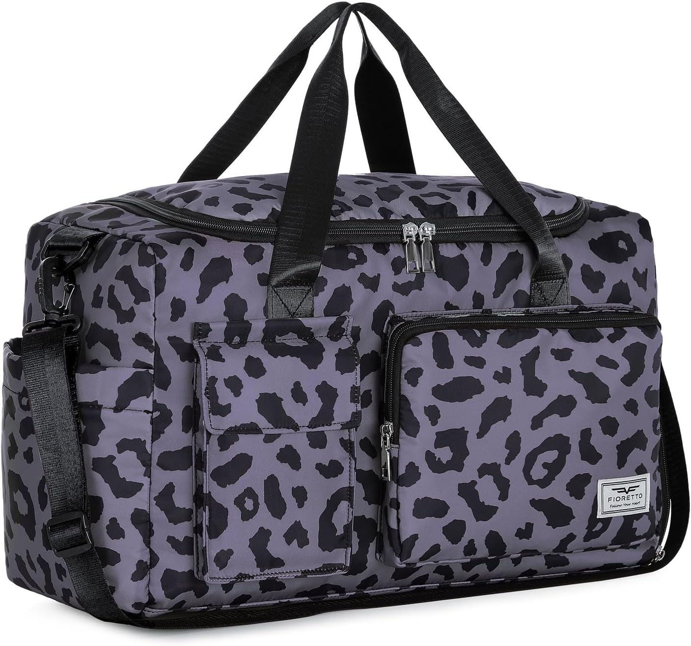FIORETTO Women's Gym Duffle Bag with Shoes Compartment, 30L Capacity, Ideal for Travel, Gym, Sports, Duffel, Weekender