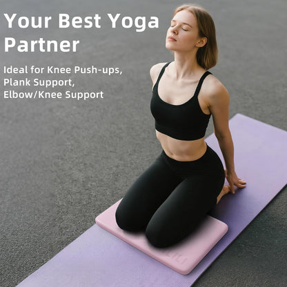 ILILI Yoga Knee Pad Foldable, TPE Soft Pad 24*17*0.5inch (Folding Size 17*12*1inch) for Knee Push-ups, Plank Support＆Elbow/Knee Support, Portable and Lightweight for Yoga Pilates, Fitness Exercise, Outdoor