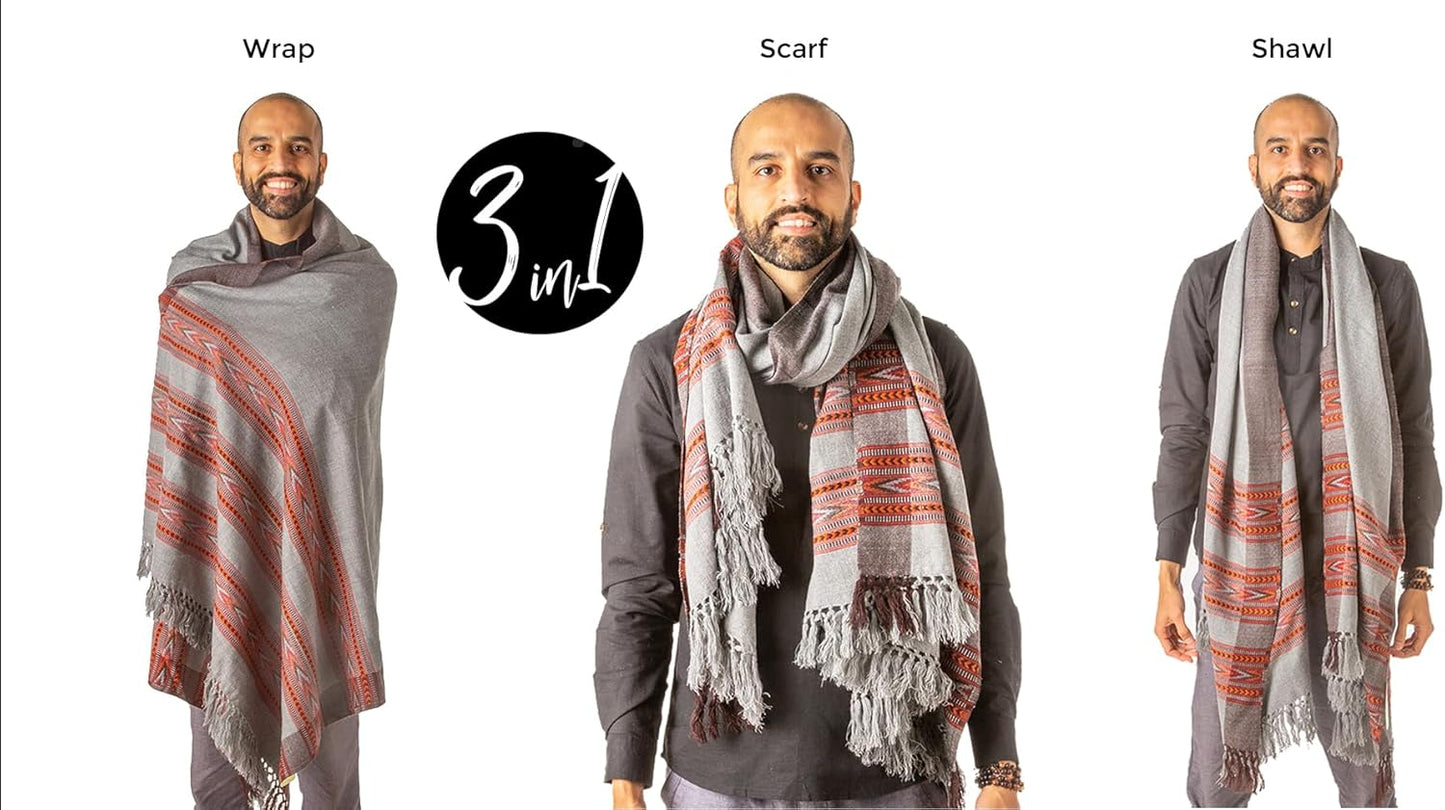 Meditation Shawl – Unisex Prayer Wrap, Large Scarf & Yoga Blanket – Soft, Lightweight & Multipurpose