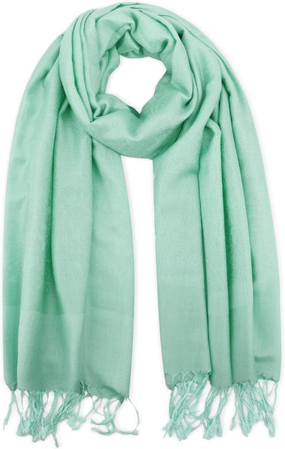 vimate Silky Paisley Pashmina Shawl Scarf-Women's Soft Double-side Jacquard Pashminas Wrap for Evening Dress Travel Shawl