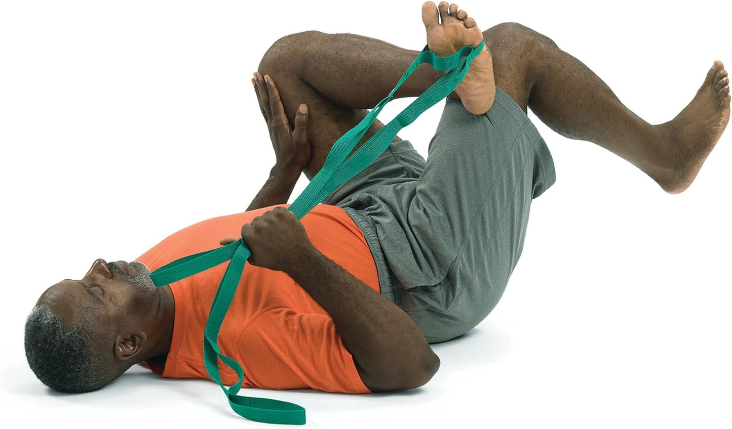The Original Stretch Out Strap with Exercise Poster – Made in the USA by OPTP – Stretching Strap and Yoga Strap for Stretching, Physical Therapy Exercise and Flexibility