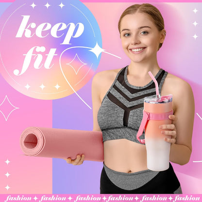 Poen 7 Pcs Pilates Essentials Kit for Women Home Workout Pilates Equipment Ring and Ball Set with 11.81 Inch Circle 9.84 Inch Yoga Ball Resistance Bands Cup Bag Socks for Beginners