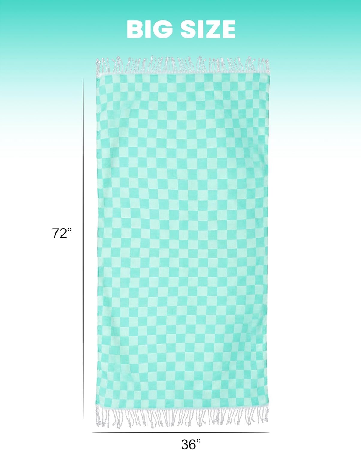 2 Packs Checkered Plaid Yoga Blanket Turkish Towel Extra Large Meditation Supplies Mat Cover Beach Blanket Women Birthday Gift for Mom Wife Sister Girlfriend Mother Adult Friend Husband Son Daughter