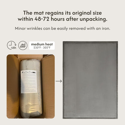 Hakuna Matte CloudSoft Mat for Floor 60" x 80" Beige – Coral Velvet Memory Foam Rug – Non-Slip, Water-Resistant