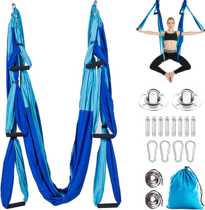 Aerial Trapeze Yoga Hammock Kit - Ultra Strong Antigravity Yoga Flying Sling Inversion Swing Tool Set