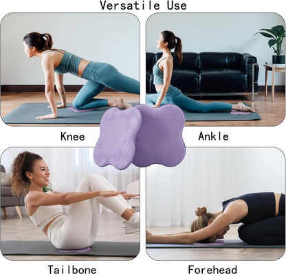 Yoga Knee Support Pad for Women Pilates Kneeling Cushion | Elbows Wrist Hands Head Foam Extra Thick Men Exercise Knees Pads Set of 6 Pieces