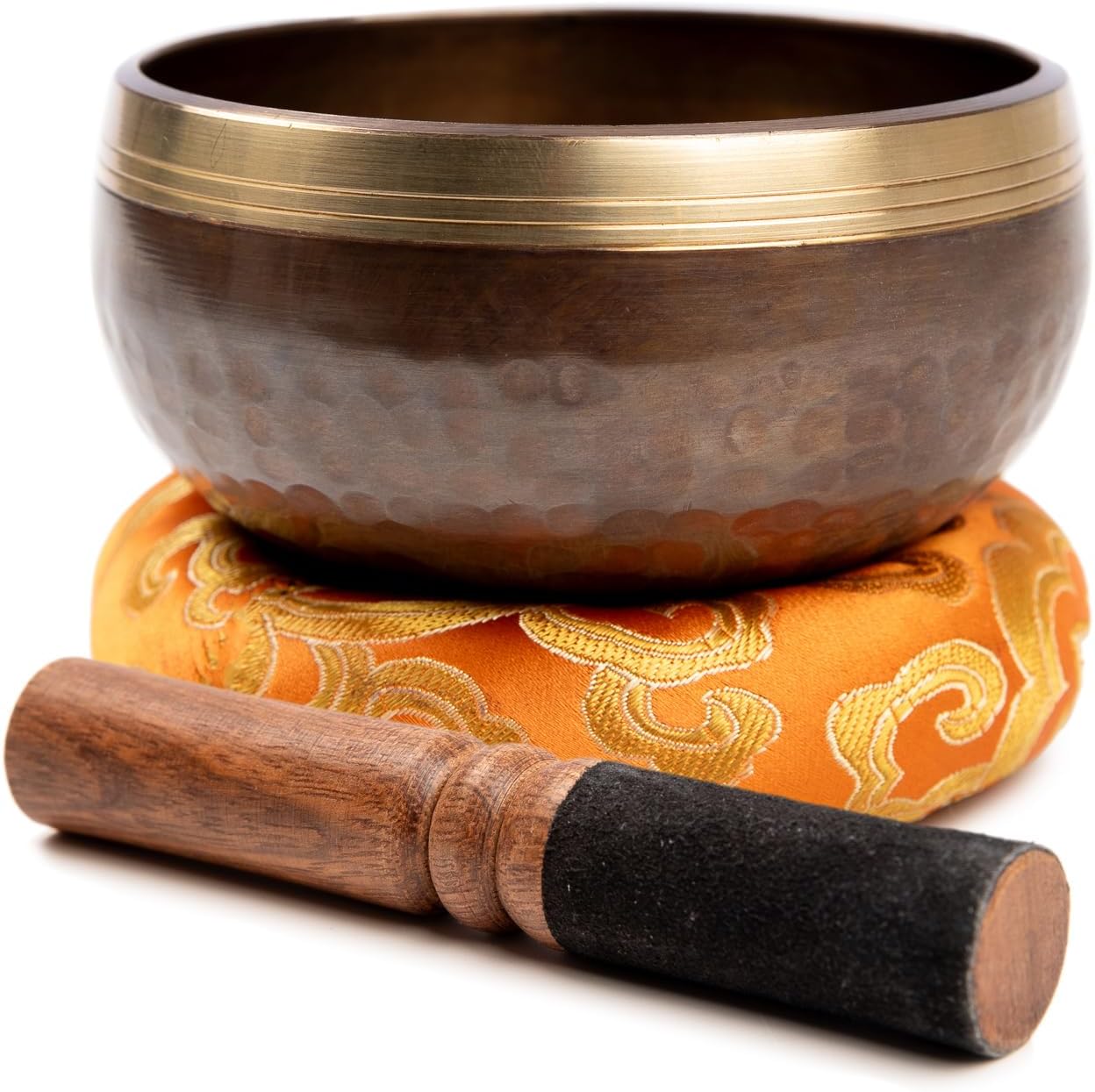 Tibetan Singing Bowl Set Brass - Master Healing Grade - Authentic Handcrafted Sound Bowl by Himalayan Bazaar