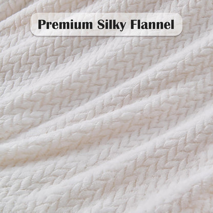 NEWCOSPLAY Super Soft Throw Blanket Light Purple Premium Silky Flannel Fleece Leaves Pattern Lightweight Bed Blanket All Season Use (Light Purple, Throw(50"x60")) - Colors A