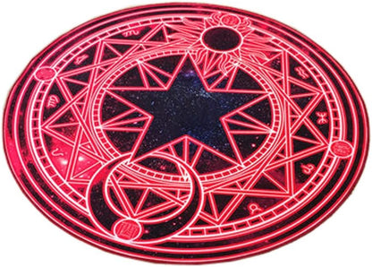 The Magic Circle Pattern Round Carpet Floor Mats Yoga Cushion for Playroom/Cloakroom, E-01