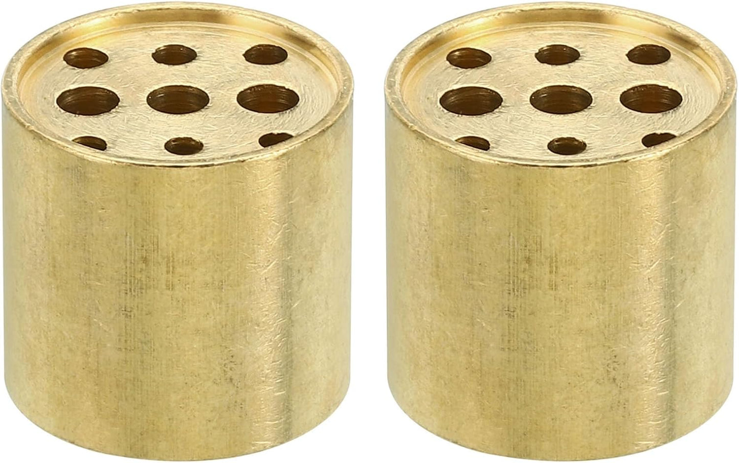 PATIKIL Incense Holder, 2 Pack Brass Incense Cone Burner Stick Holder with 9 Holes Incense Stand Base for Yoga Spa Room Home Office, 0.8" Dia. 0.4" Tall