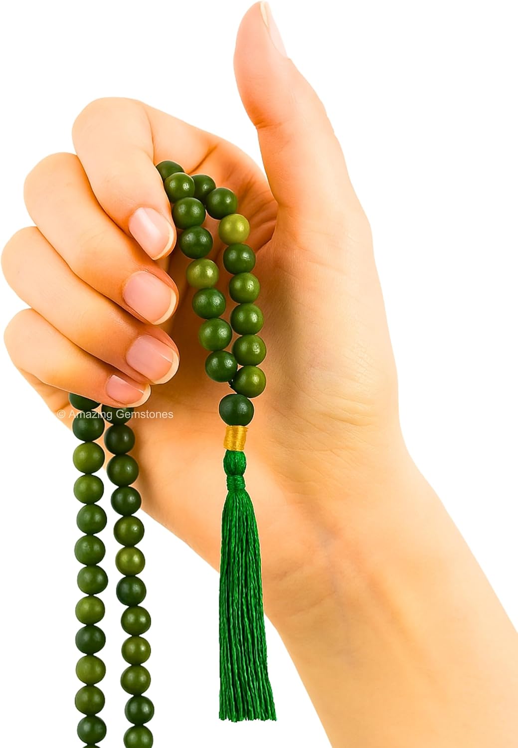 Amazing Gemstone 108 Beads Handmade Mala (Knotted, Rudraksha) - Colors B