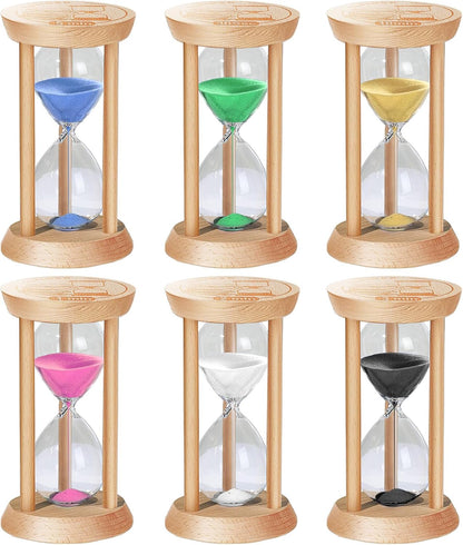 20 Minute Wooden Sand Timers,Large Bamboo Gold Sand Hourglass for Productivity, Meditation & Decor, 20 Min Reloj De Arena Sand Watch for Kitchen, Office, Game, Classroom, Yoga