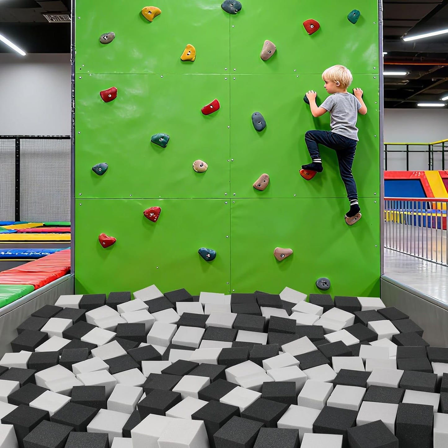 24PCS Foam Cubes 5"x5"x5"- Foam Pit Blocks Set, Soft Stacking Blocks for Indoor Games,Trampolines, Gymnastics, Parkour & Action Sport (6 Colors)