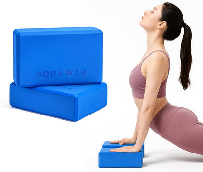 Foam Yoga Blocks 2 Pack | Pilates Block with High Density Foam Blocks | Exercise Blocks foam | Pilates Blocks | Pilates Blocks 2 Pack, Yoga Block Set, Pilates Home Equipment