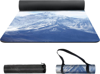 nuveti Yoga Mat Print Extra Thick TPE Non Slip Fitness Exercise Mat with Carrying Bag,72"x24" Extra Thick 6MM Exercise & Workout Mat for Yoga, Pilates Fitness and Floor Exercises - Colors B