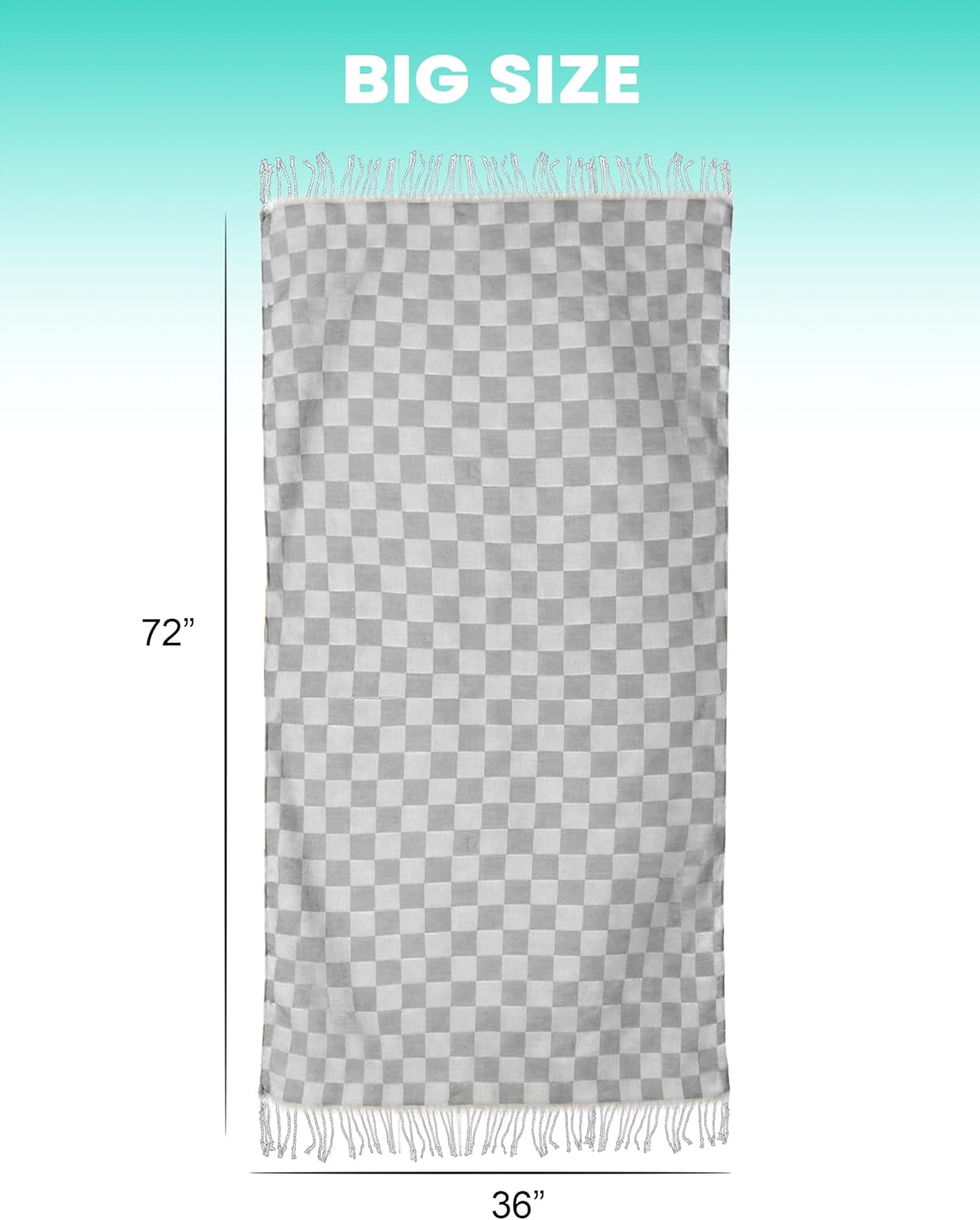 2 Packs Checkered Plaid Yoga Blanket Turkish Towel Extra Large Meditation Supplies Mat Cover Beach Blanket Women Birthday Gift for Mom Wife Sister Girlfriend Mother Adult Friend Husband Son Daughter