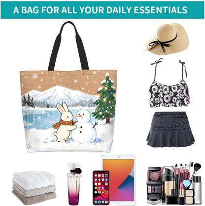 Tote Shoulder Bag Large Durable Reusable Eco-friendly Handbag Lightweight Stylish for Daily Use-19.7x15.7x5.9 Inch - Colors B