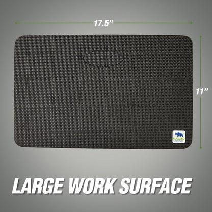 RUGGED RHINO Heavy Duty Patent Pending Kneeling Pad, Shock Absorbent Thick Knee Pads, Holds Up to 300 lbs, Protect Knees from Hard Concrete Surfaces, For Mechanics, Yard Gardening, Gym, Slate Gray