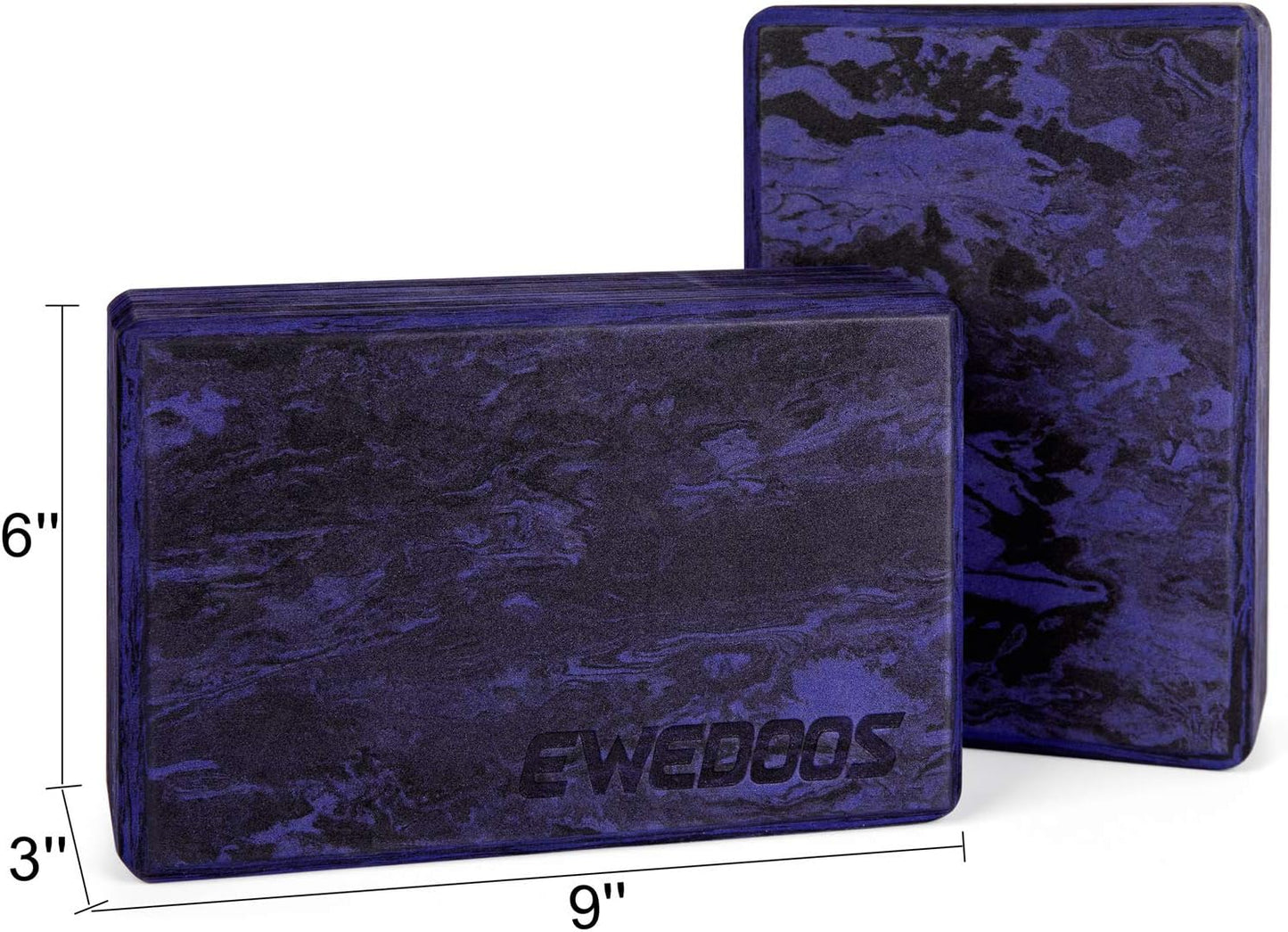 Ewedoos Yoga Blocks 2 Pack Eco Friendly Yoga Block High-Density Non-Slip Yoga Block Set for Yoga Pilates
