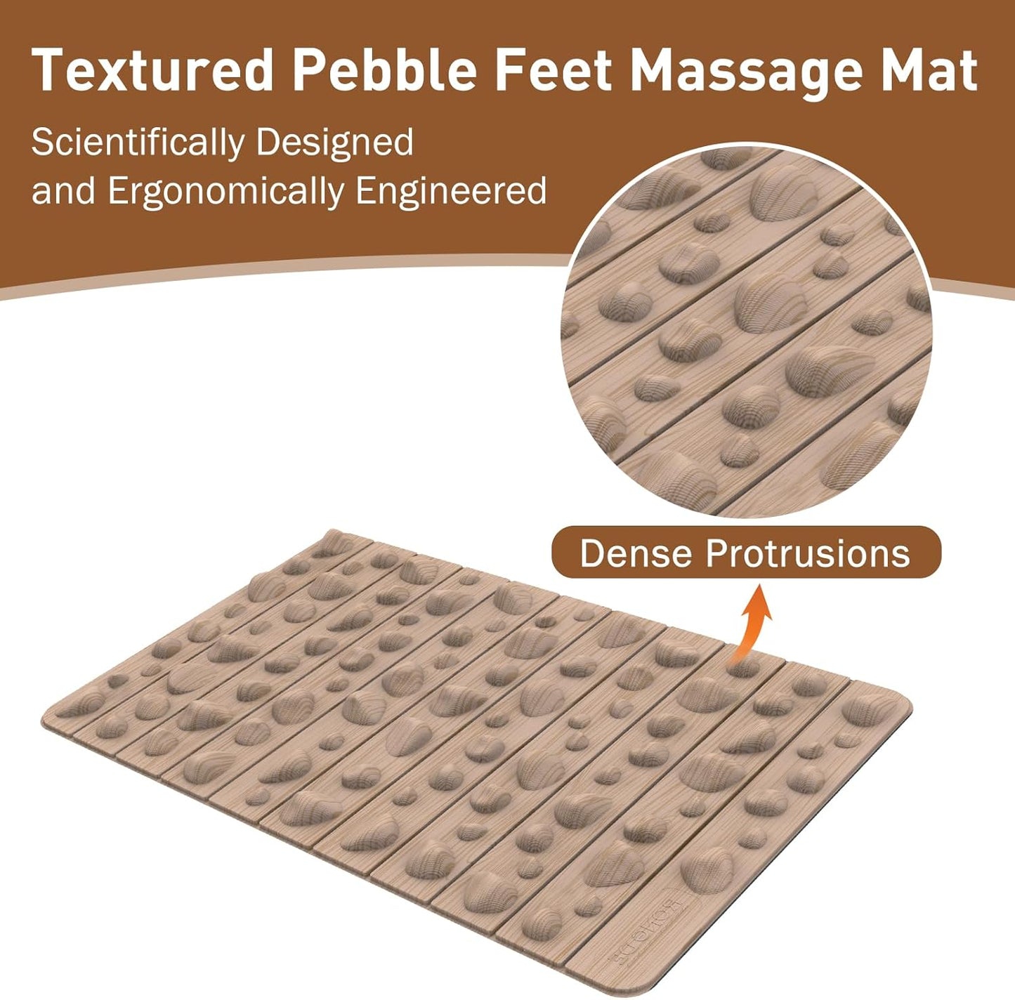 Portable Feet Acupressure Mat, Foldable Foot Massager Mat, Pressure Point Massage Pad, Anti Fatigue Office Standing Desk Pad, Stand Up Pad, Relieve Foot Pain