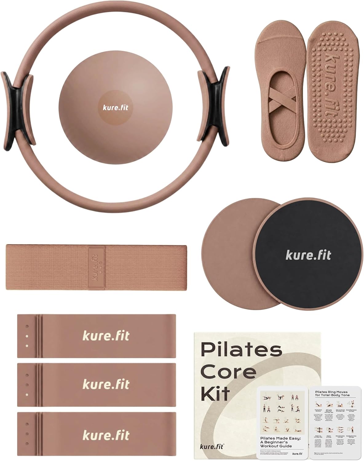 Pilates Kit for Women – Home Pilates Equipment Set with Ring, Ball & Resistance Bands | Pilates Starter Kit with Accessories in Gift Box