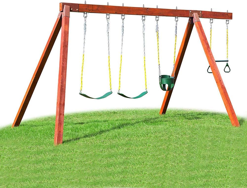 SELEWARE Heavy Duty 180° Swing Hangers, Stainless Steel Eye Screw Bracket, 1800 LB Capacity Playground Yoga Hammock Rope Tire Web Chair Sandbag Punching Bag Porch Swing Sets (6 Pack)