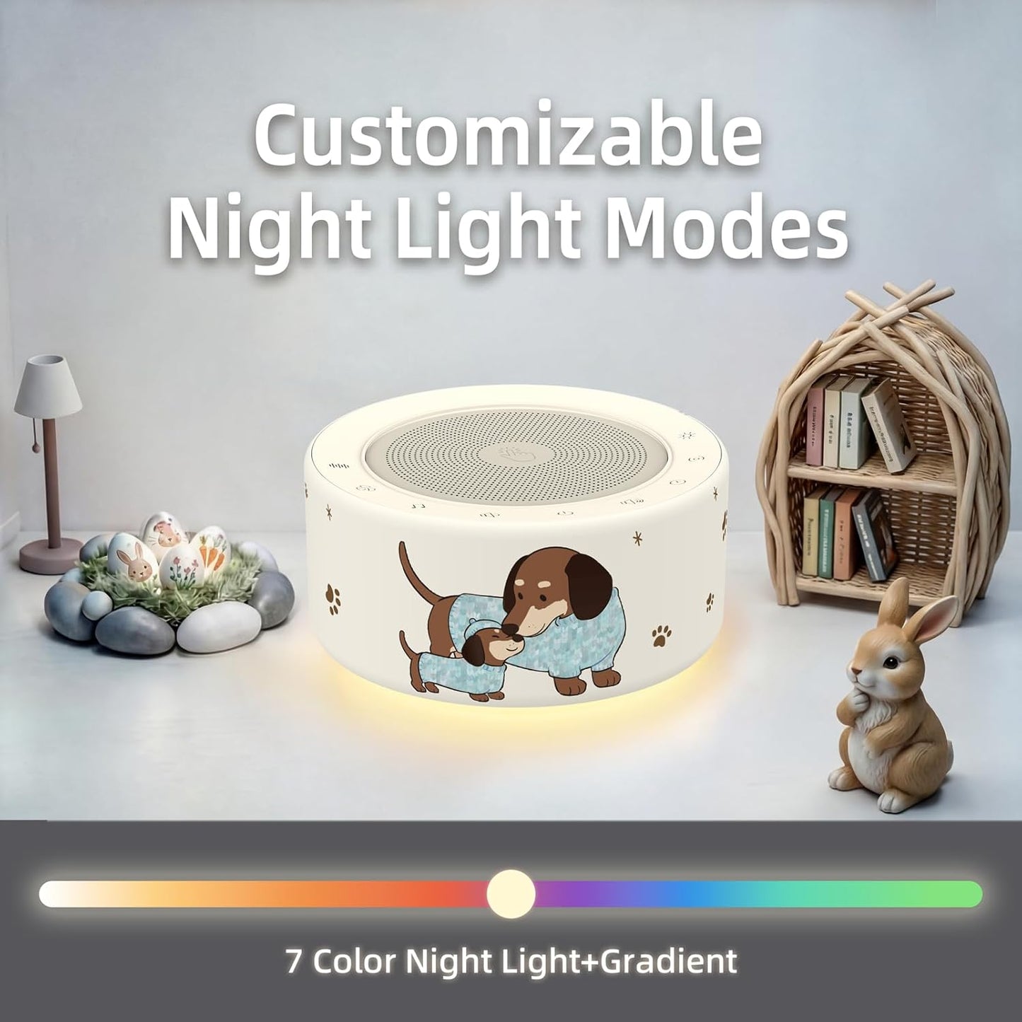 Kipcush Automatic Tibetan Meditation Bowl Sound Machine - 7 Himalayan Tones + 7 Color Night Light - Timer & Touch Control - No Manual Striking for Yoga, Chakra Healing, Stress Relief - Plug In