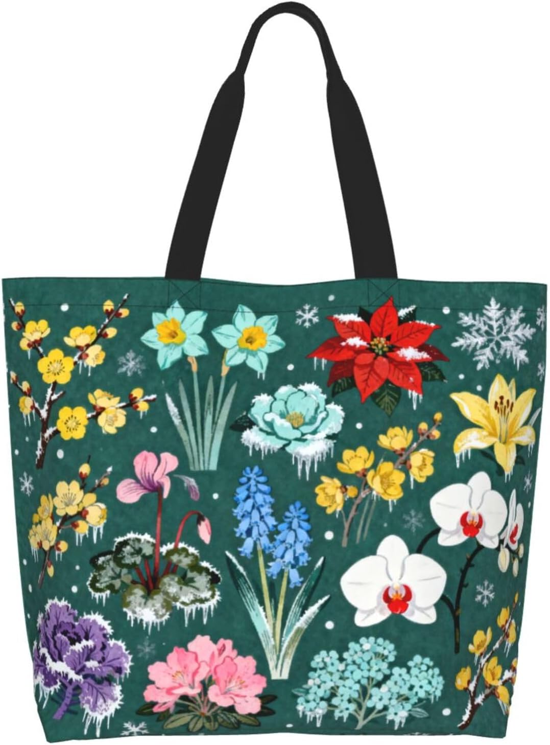 Tote Shoulder Bag Large Durable Reusable Eco-friendly Handbag Lightweight Stylish for Daily Use-19.7x15.7x5.9 Inch - Colors B