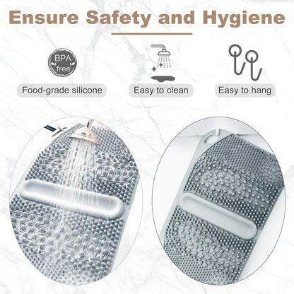 FREATECH Foot Massage Acupressure Mat with Massage Balls for Foot Pain & Plantar Fasciitis Relief, Zoned Reflexology Pressure Point Mat for Sitting & Standing, Safe Food-Grade Silicone, 22'' x 13''