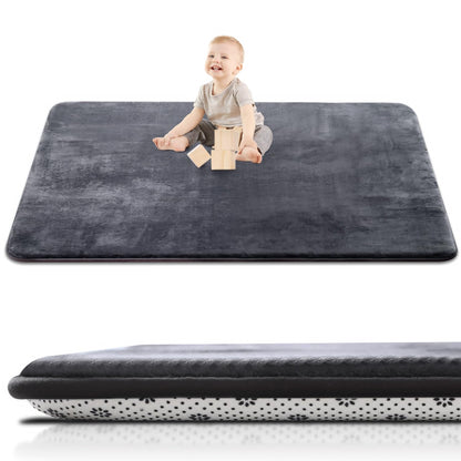 Large Thick Baby Play Mat for Floor,Padded Foam 59x79 Playpen Mat,Soft Support&Plush Feel Nursery Kids Rug,Non Slip for Toddler,Infants,Kids Playroom,Yoga,Baby Crawling,Tummy Time (Light Grey)