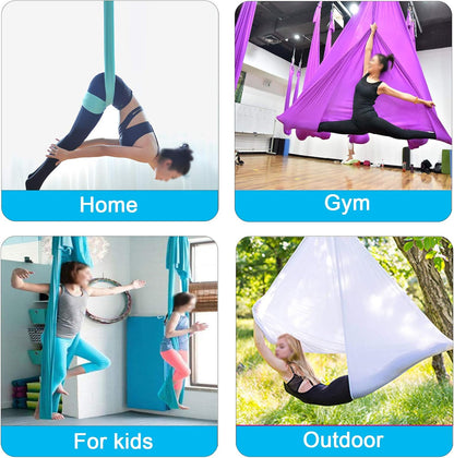 Foser Aerial Hammock, 16.4ft 9.2ft Swing Set for Anti-Gravity Yoga, Dance & Acrobatics