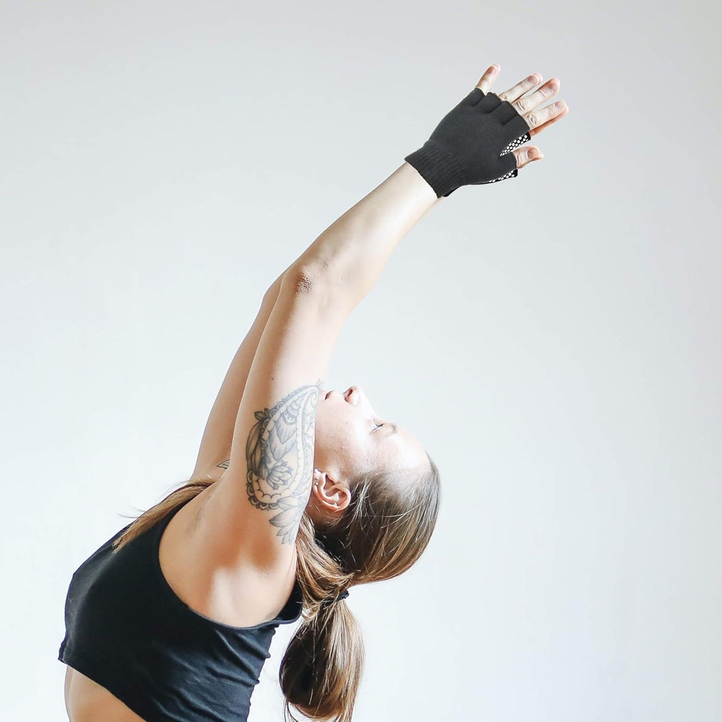 Cosmos 2 Pairs Non-Slip Yoga Pilates Gloves for Women, Barre, Ballet, Bikram Training & Workouts Gloves