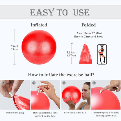 PL-0003 Soft Exercise Ball, Anti-Burst Yoga Ball Chair Supports 2200lbs PL-0003