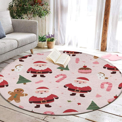 Soft Round Yoga Carpet, Office Chair Decor Round Mat for Carpet and Hardwood Floors Purple Butterfly