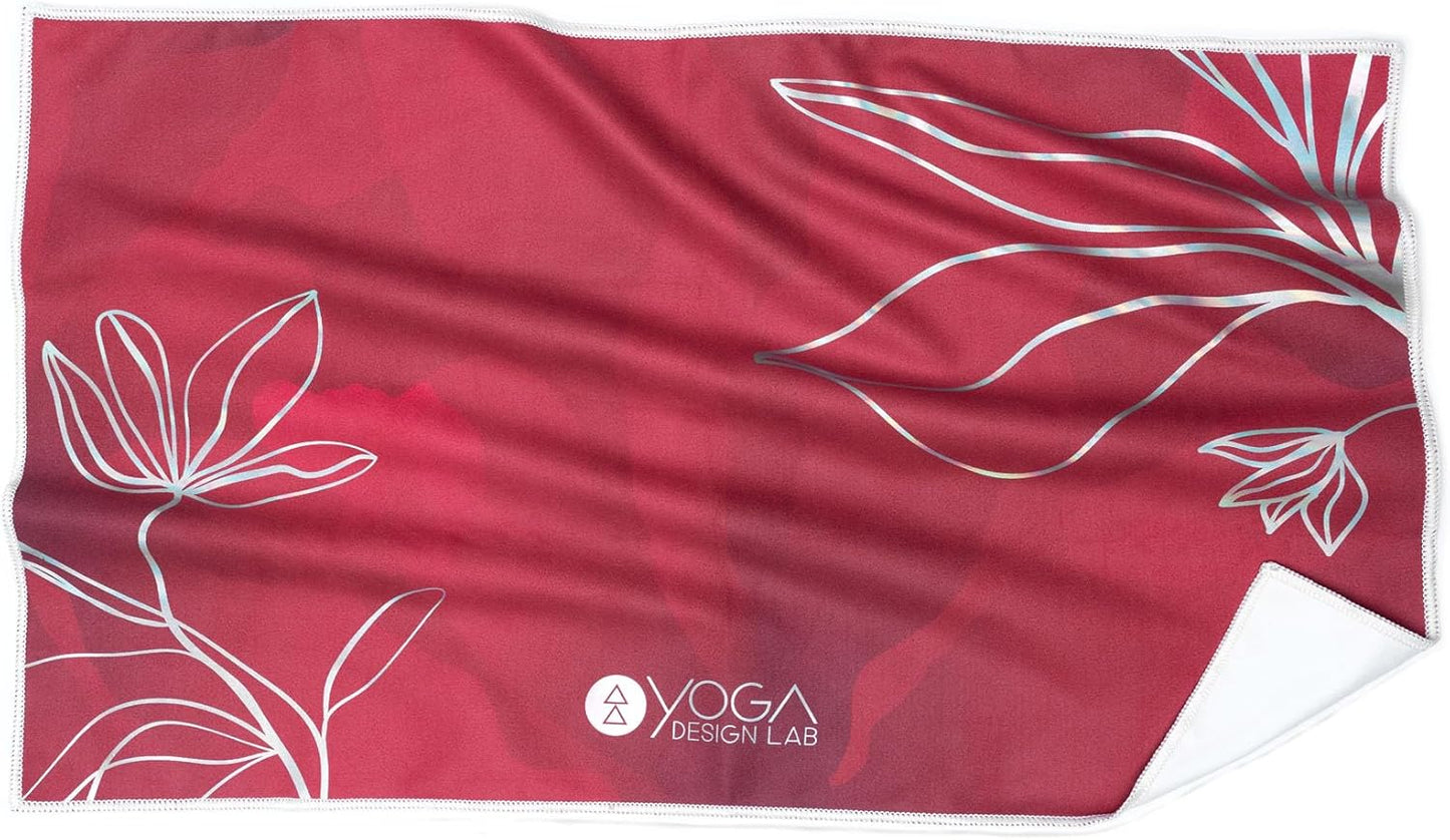 yogadesignlab Hand Towel Microfiber Size 15" x 24" Yoga Towel Yoga Rug Sports Training Towel (Iris)