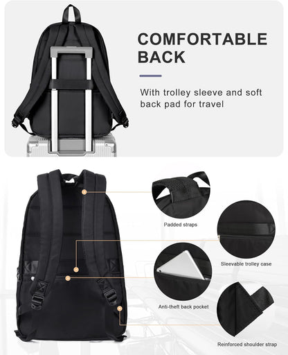 Gym Backpack for Women Men,Cheer bag,Lightweight Gym Bag with Shoe Compartment, Waterproof Sports Backpack with Wet Pocket, Black