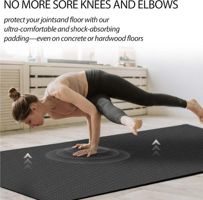 VTORY 7mm Large Workout Mat 7×5 ft – Extra Large Wide Yoga Mat & Pilates Mat Thick, Non-Slip Exercise Mat for Home Gym, Home Workout, HIIT, Strength, Stretching