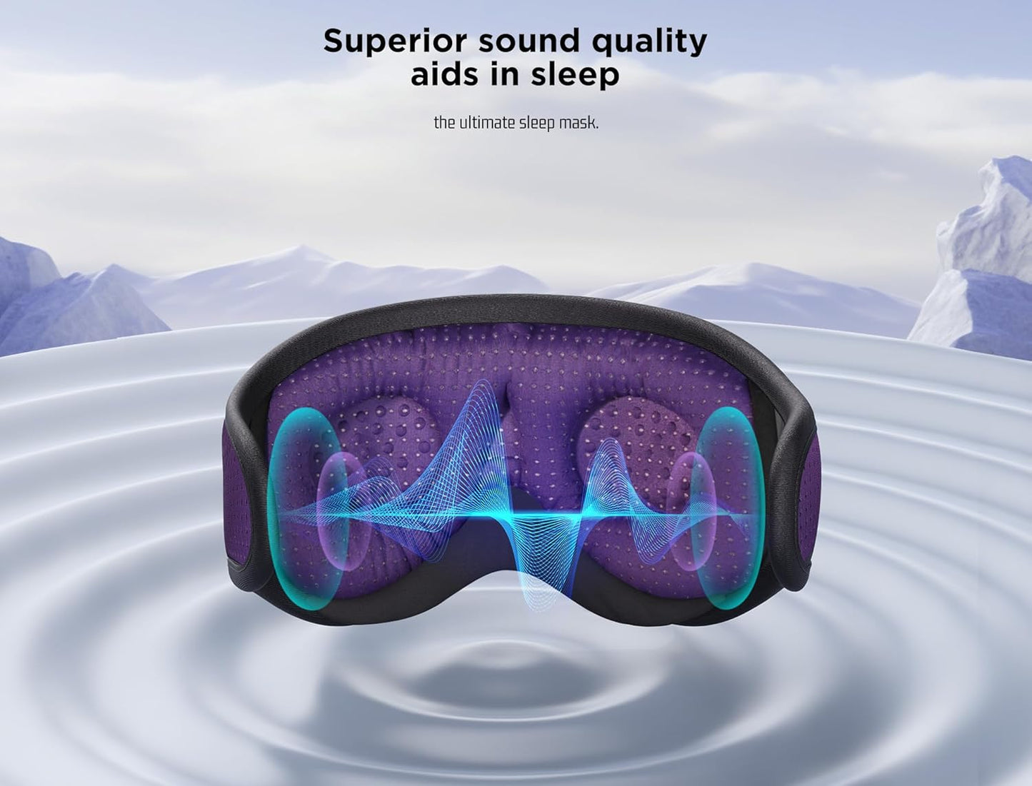LC-dolida Sleep Headphones, 3D Sleep Mask Bluetooth Wireless Music Eye Mask, Sleeping Headphones for Side Sleepers Sleep Mask with Bluetooth Headphones Ultra-Thin Stereo Speakers Perfect for Sleeping