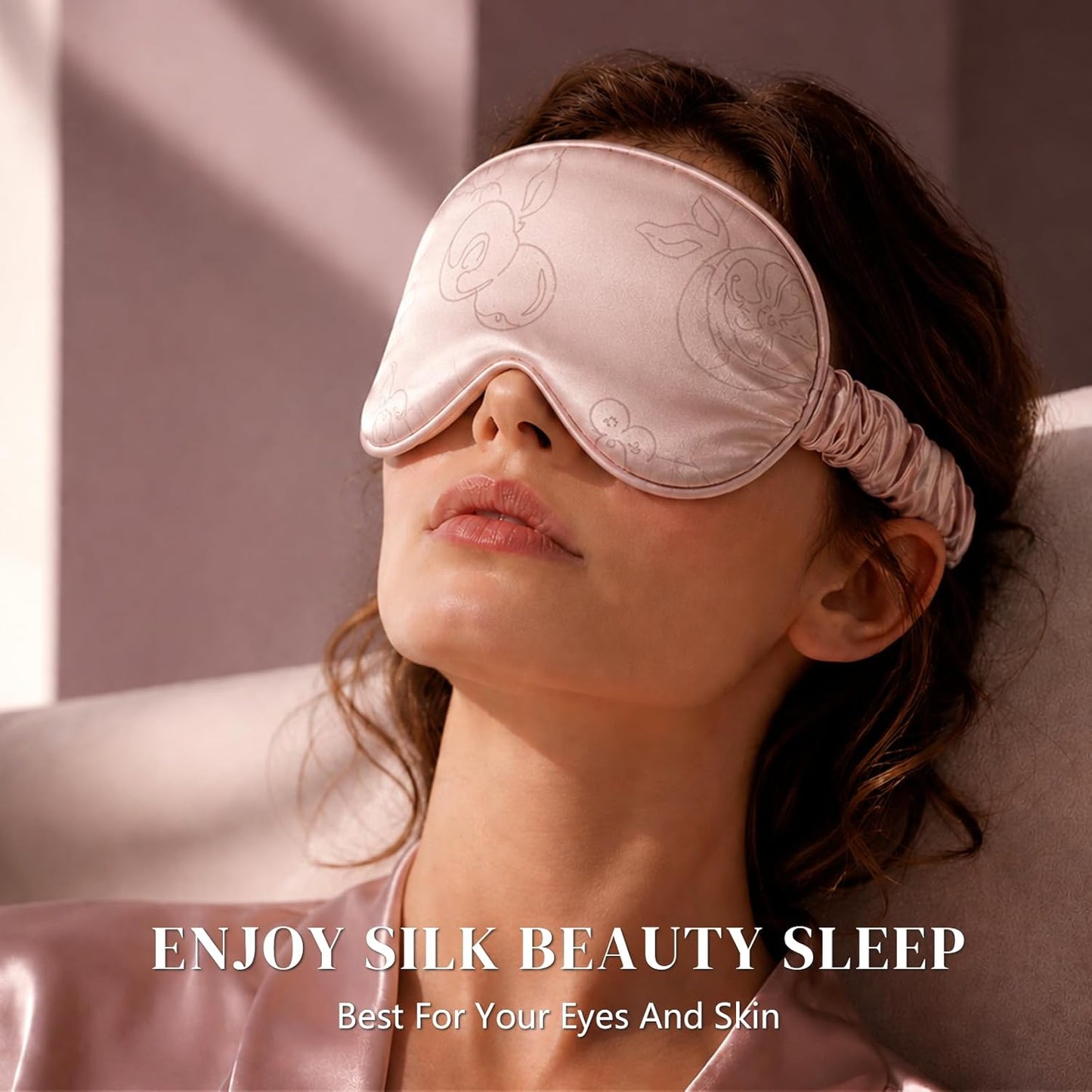 ZIMASILK Adjustable 22 Momme 100% Pure Mulberry Silk Sleep Mask, 3D Contoured Cup Eye Mask for Sleeping, Super Soft Breathable Blindfold, Perfect Blocks Light for Sleeping (Black)