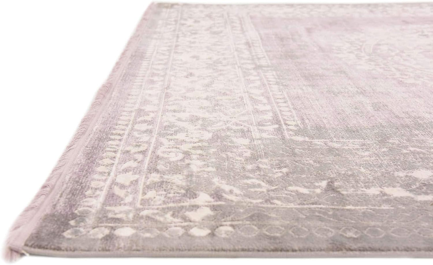Unique Loom New Classical Collection Area Rug - Olwen (4'Round, Purple/ Gray)