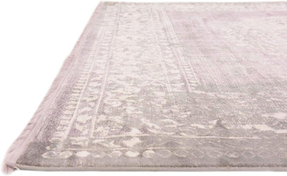 Unique Loom New Classical Collection Area Rug - Olwen (4'Round, Purple/ Gray)