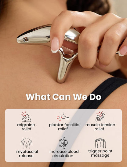 lifechill Trigger Point Massage Tool for Deep Tissue Massage & Gua Sha, HSA Muscle Scraper Tool for Full Body Pain Relief, FSA Eligible Items Thumb Saver Acupressure Tool, Fathers Day Dad Gifts